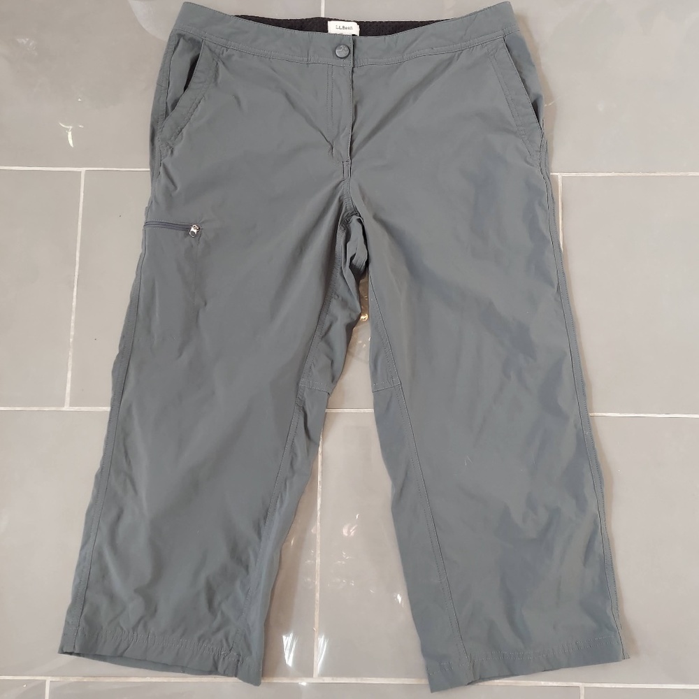 L.L. Bean Women's Ankle Cropped Pants in Slate Gray